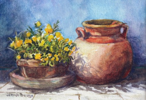 Still Life Pots and Flowers