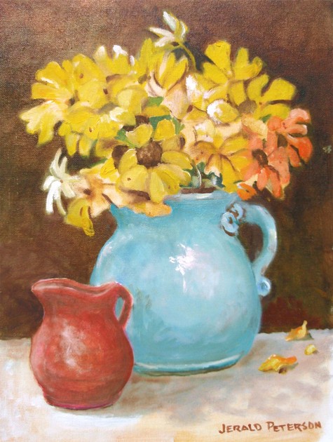Yellow Flowers, Blue Vase